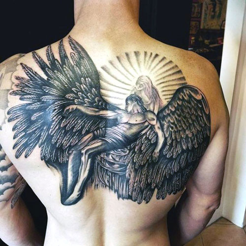 Weeping Angel tattoo done by Shark  Paris Ink  Dövme Melek dövmesi  Dövme modelleri