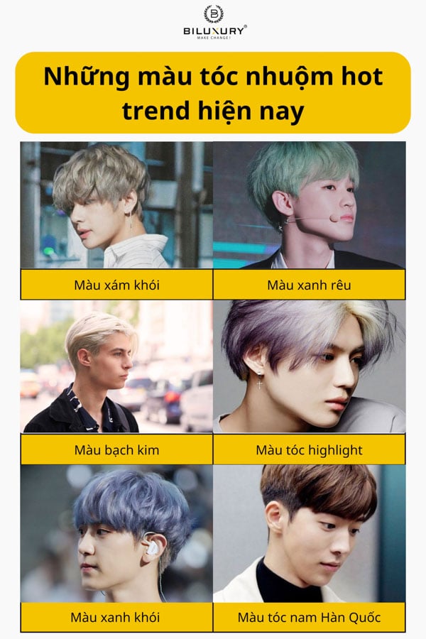 Top 15 màu tóc nam đẹp 2023 được nhiều nam giới yêu thích