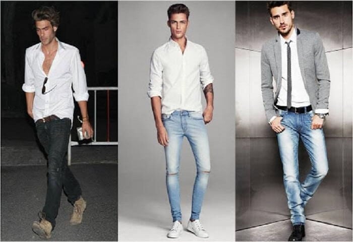 Những cách phối áo sơ mi với quần jean nam cực đẹp