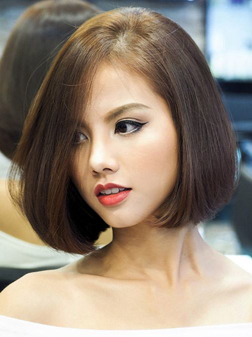 Top 30 kiểu tóc ngắn đẹp nhất cho nữ mặt tròn thon gọn hơn